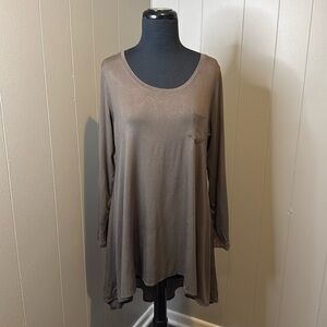 comfy Women’s Small Long Sleeve Shirt Top Chest Pocket Stretchy